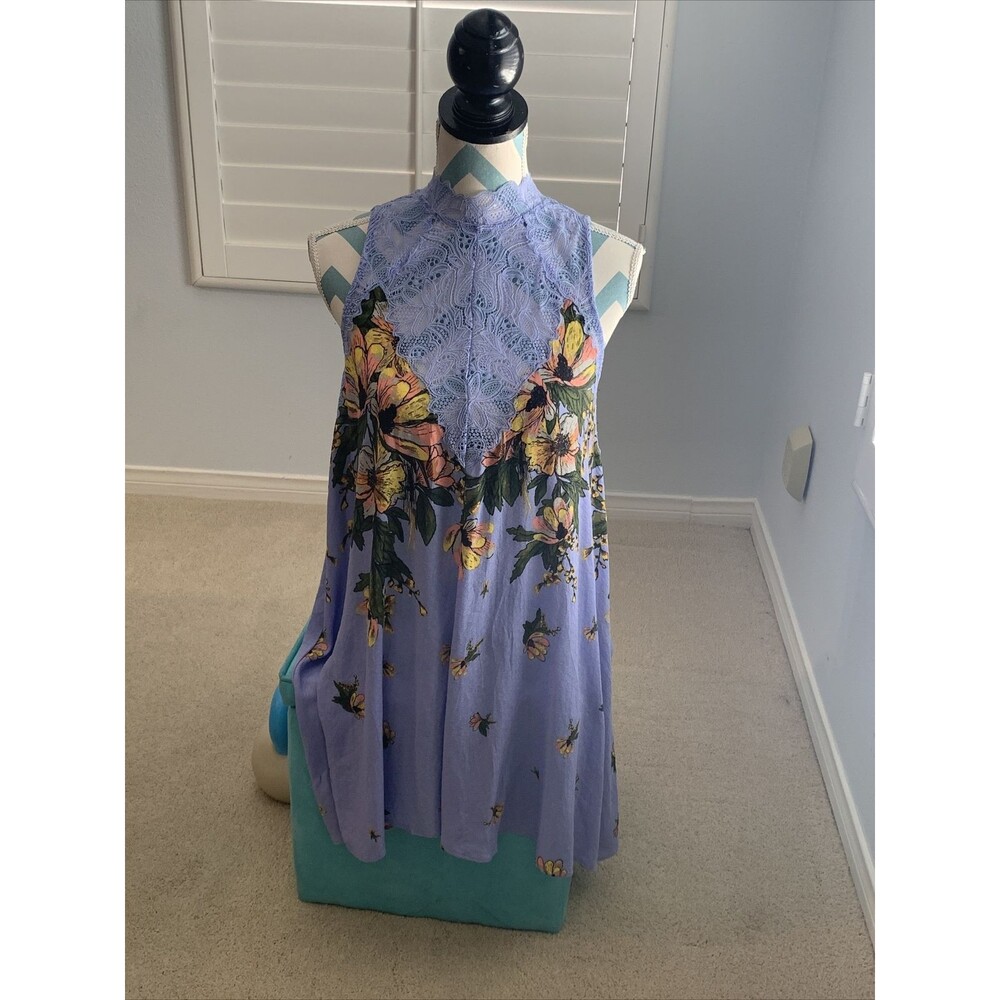 Free People lace Purple midi dress small knee length endless summer S